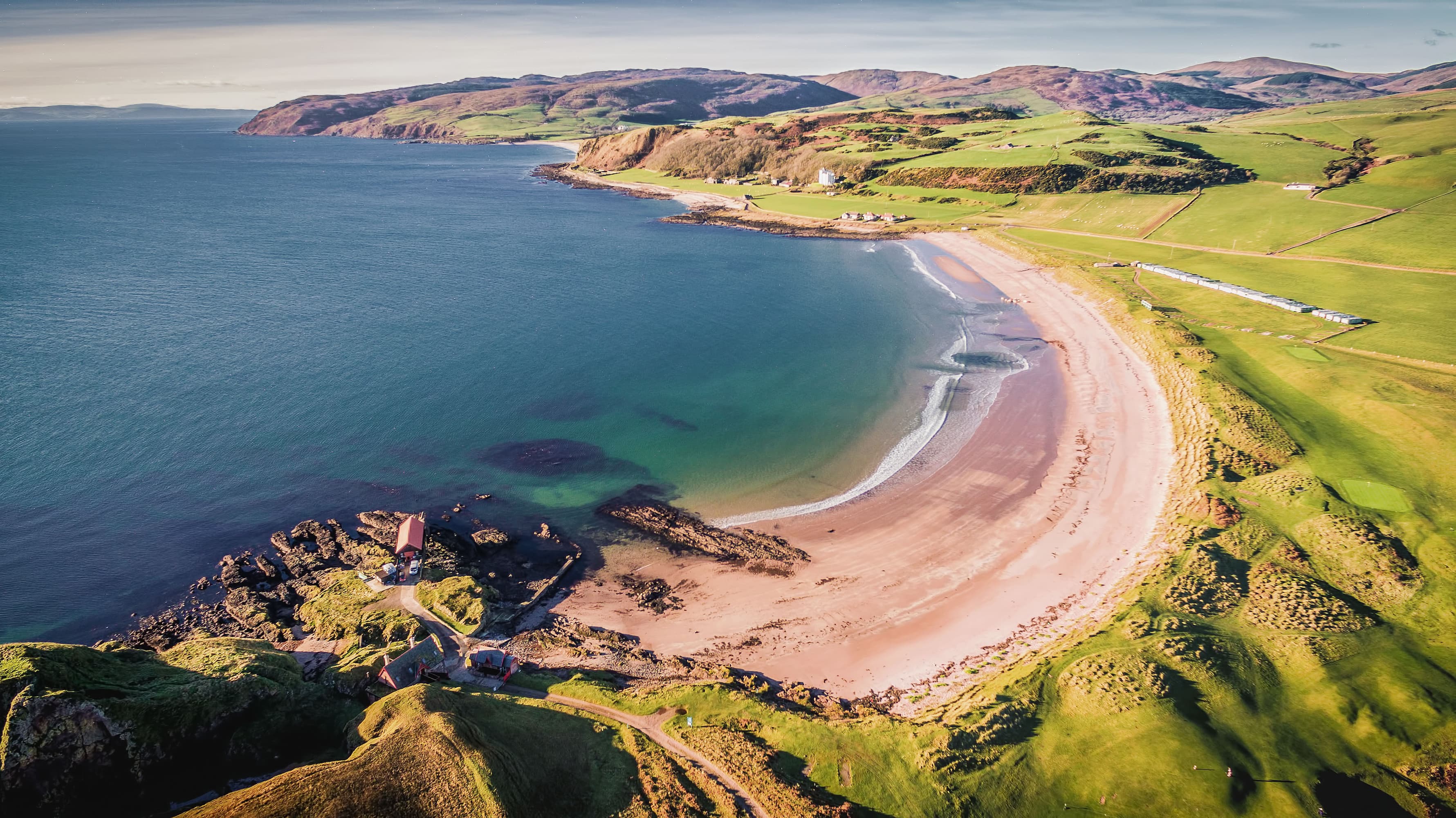 panoramic view of Dunaverty Bay 