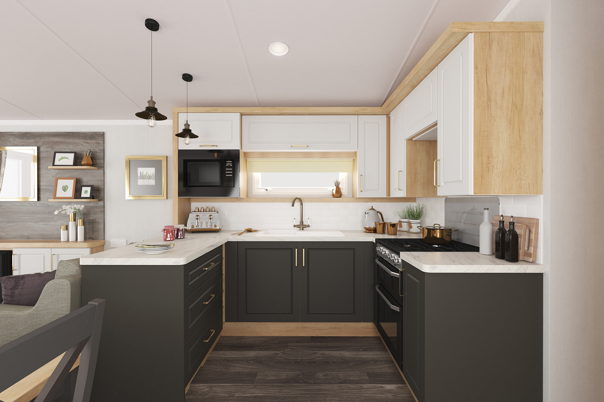 kitchen luxury motorhome Machrihanish Holiday park