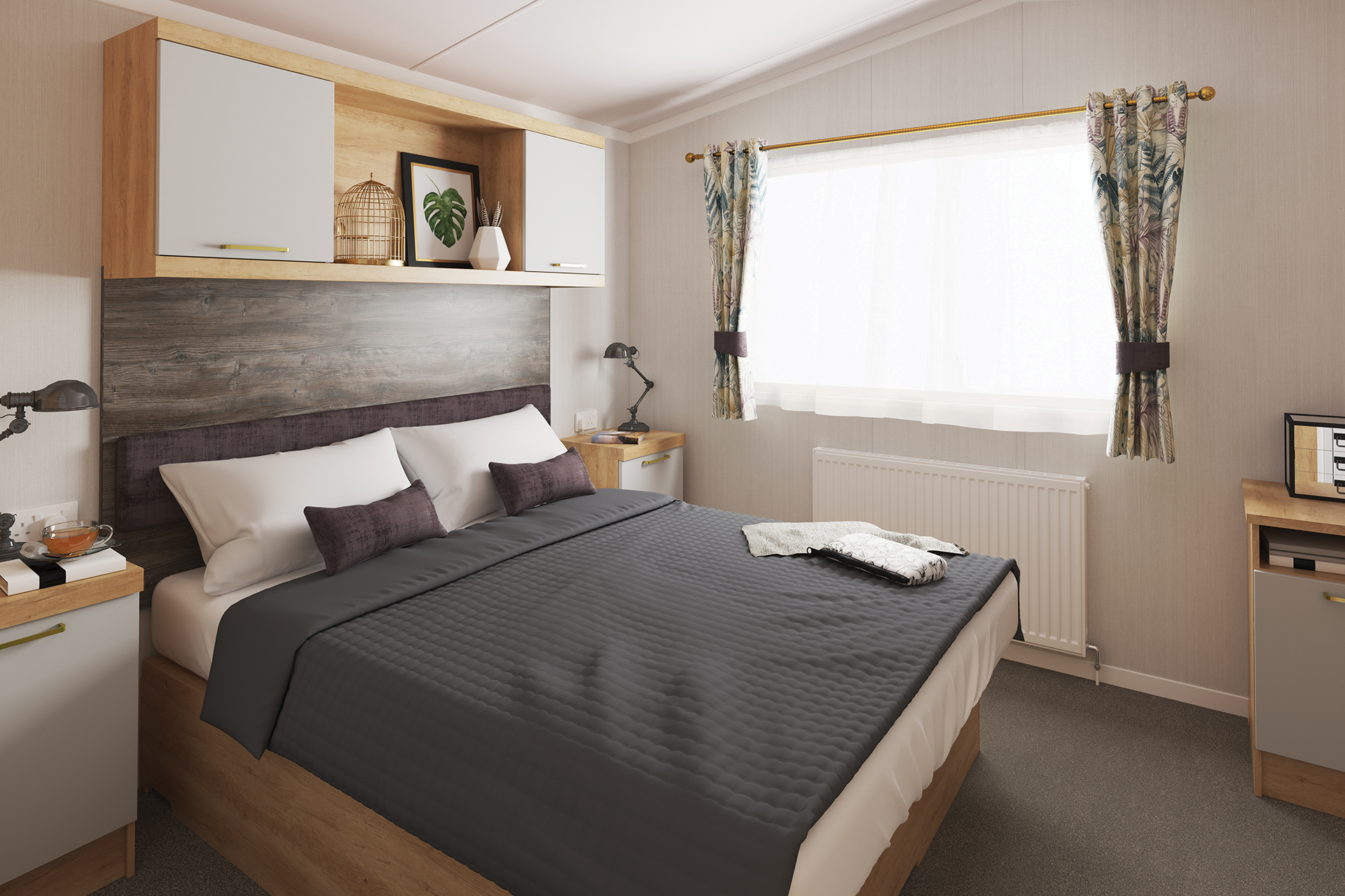 master bedroom luxury motorhomes Machrihanish Holiday Park